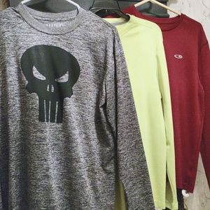 Long sleeve dry fit tops set of 3